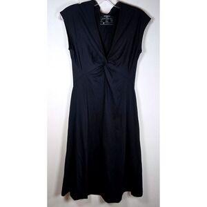 Patagonia‎ Twist Front Dress Sleeveless V neck Bandha Black Womens Small